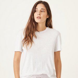 NWT Monrow Rib Relaxed Basic Crew in Ash Grey